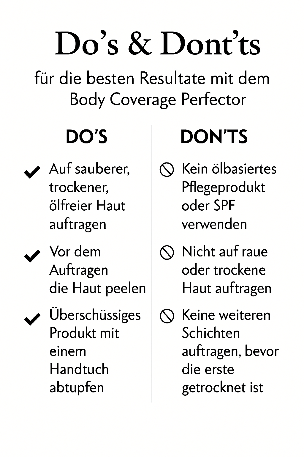 Body Coverage Perfector